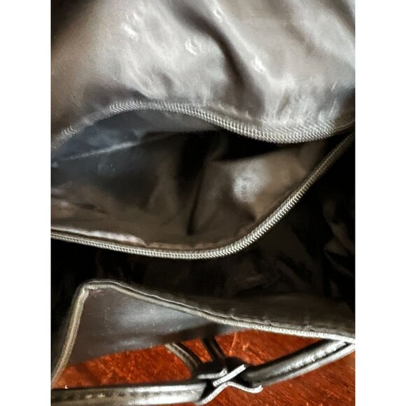 Versace Parfums Backpack Black Gold Adjustable Straps & Zip Pockets Vegan Faux L - Picture 13 of 15